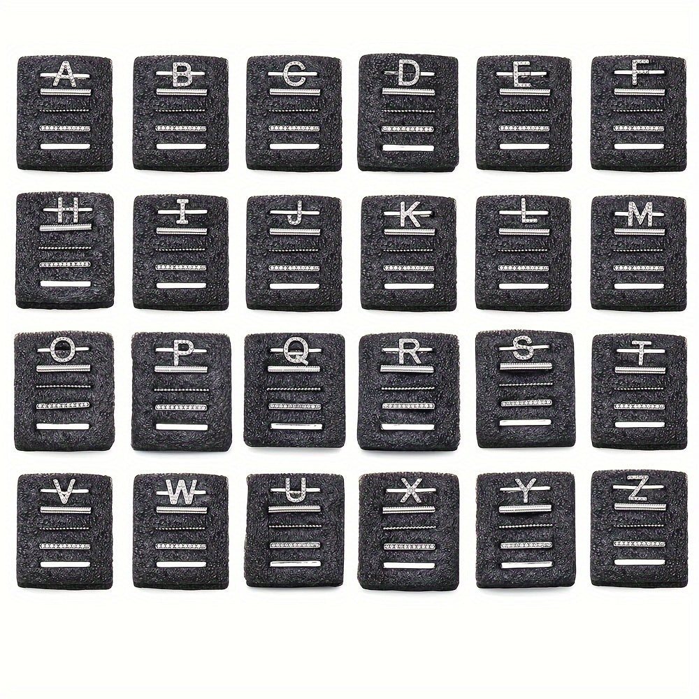 Hot 2024 New Shiny Alphabet Initial Letter Watchband Ring Loops, Luxury Rhinestone Watch Strap Charms Decorations 5pcs Alphabet Initial Letter Watchband Rings Loops Compatible With Watch Samsung Garmin Smartwatch (A-Z)