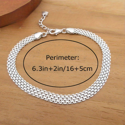 S925 Sterling Silver Chain Plated Bracelet