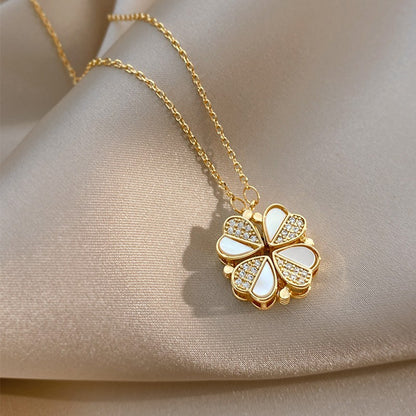 Hazel Four Leaf Clover Pendant Necklace