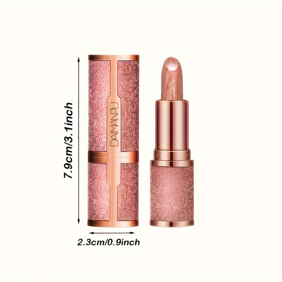 Gel Lipstick with Shimmering Rose Hue: Moisturizing, Durable, and Suitable for All Skin Types