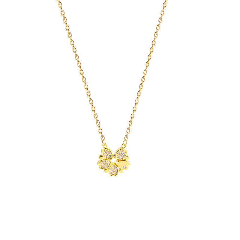 Hazel Four Leaf Clover Pendant Necklace