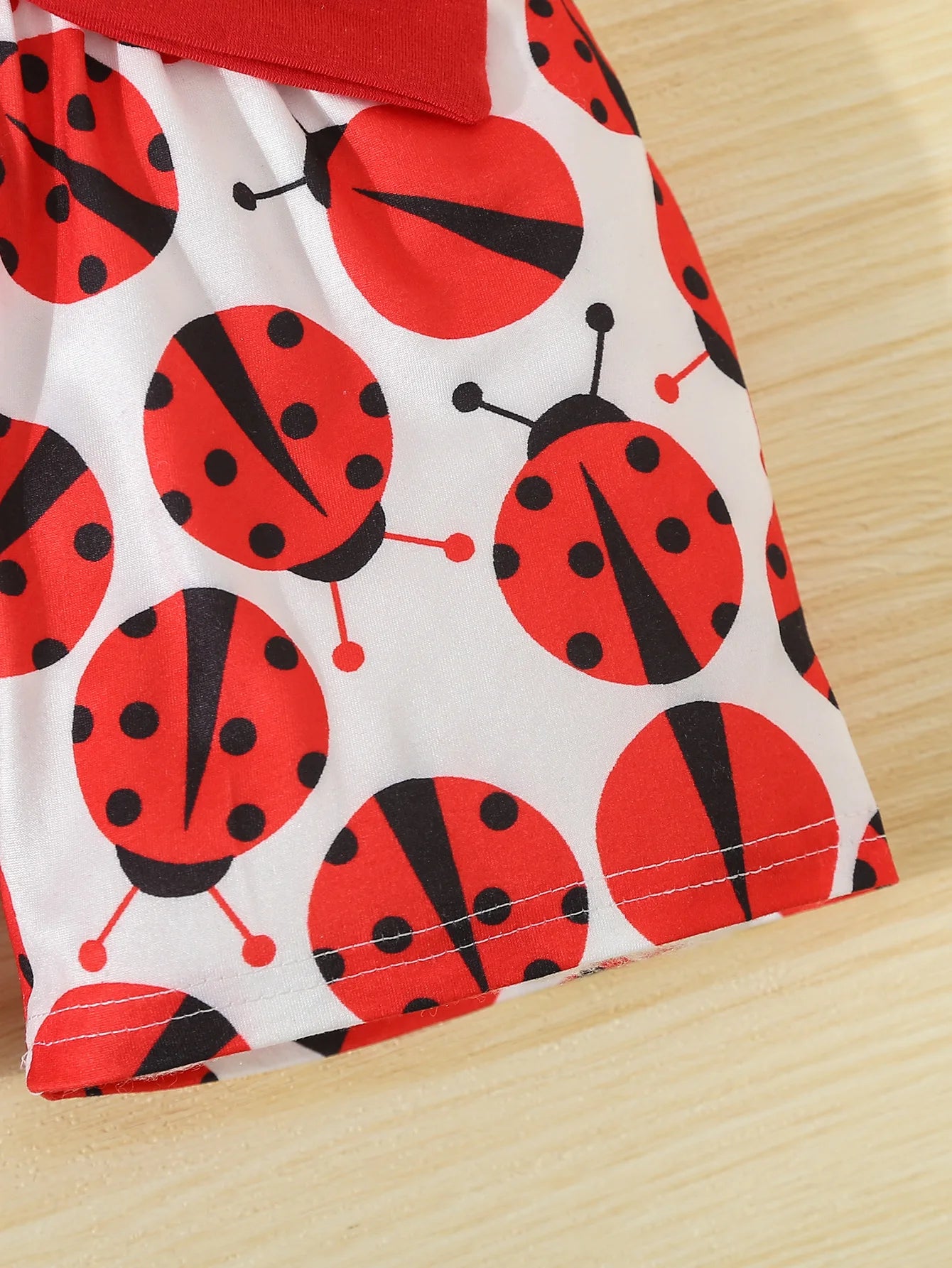 Summer Adorable  Ladybug Outfit 2pcs Set for Baby Girls Sleeveless T-shirt +Causal Shorts Infant Newborn Baby Girl  Clothes