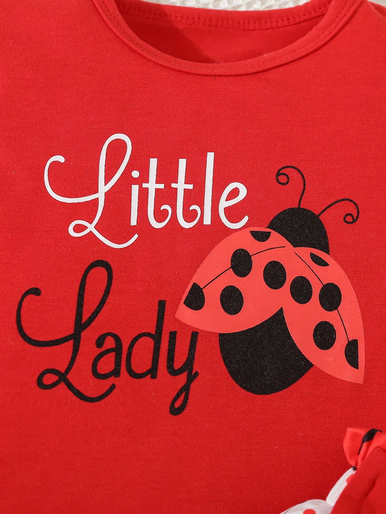 Summer Adorable  Ladybug Outfit 2pcs Set for Baby Girls Sleeveless T-shirt +Causal Shorts Infant Newborn Baby Girl  Clothes