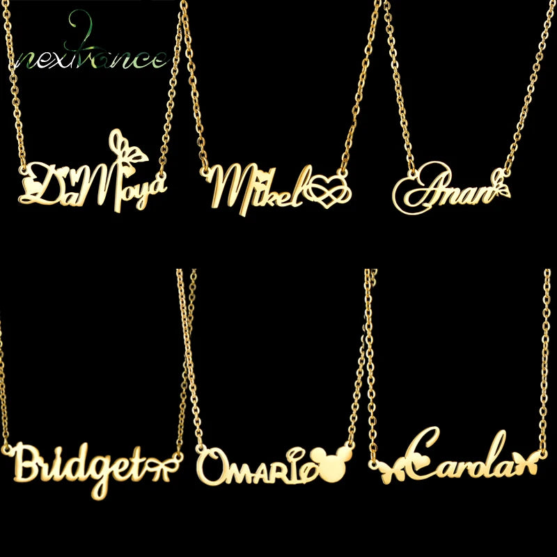 Romantic Custom Name Necklace Stainless Steel