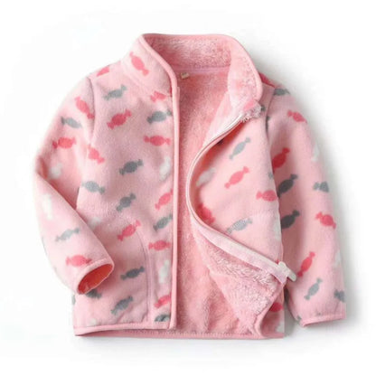 Jumping Meters New Girls Outwears Fleece for Winter Autumn Baby Jackets Coats Flowers Kids Girls Jacket