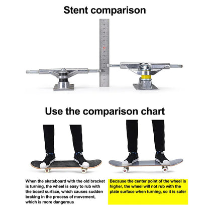 31 Inch Skateboard Complete Longboard Double Foot Skateboard Standard Skateboard for Boys Girls Teenagers Beginners