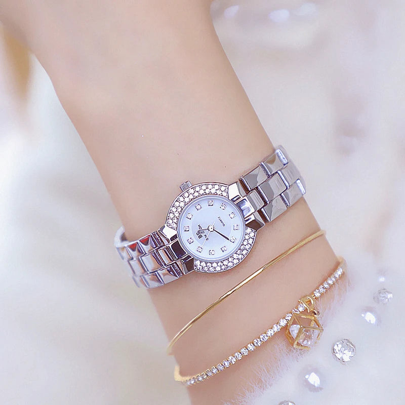 Top Brand Luxury Dress Women Watch Gold Women Wrist Watch Quartz Rhinestone Ladies Watches Female Clock Bayan Kol Saati