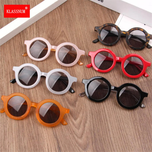 1pc Brand Baby Sunglasses Toddler Children UV400 Round Frame Goggles Outdoor Kids Girls Summer Infant Vintage Eyewear 2024 New