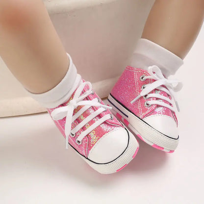 KIDSUN Baby Shoes Canvas Sneakers Newborn Multicolor Baby Boy Girl First Walker Shoes Infant Toddler Anti-slip Baby Sports Shoes