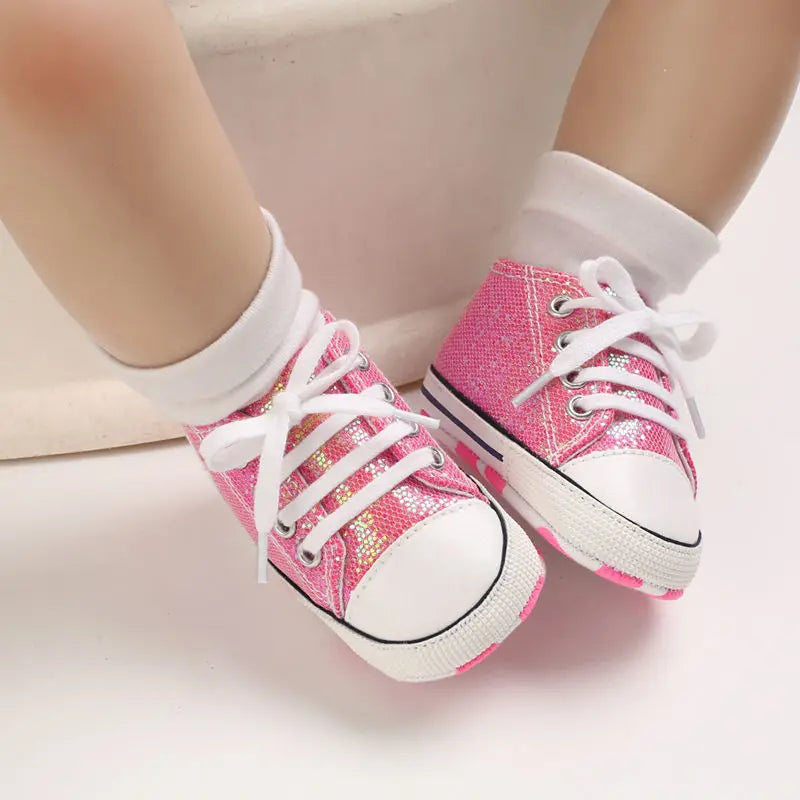 KIDSUN Baby Shoes Canvas Sneakers Newborn Multicolor Baby Boy Girl First Walker Shoes Infant Toddler Anti-slip Baby Sports Shoes