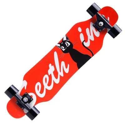 79cm/31" Beginner Skateboard Longboard Maple Flat-Plate Double Rocker Board Steel Bearing PU Wheels Children Adult Skate Board