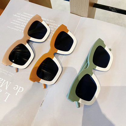 1PCS Kids Square Sunglasses Children Oversize Retro UV400 Baby Glasses Punk Eyewear Shades Goggles for 3-8 Years Old Boys Girls