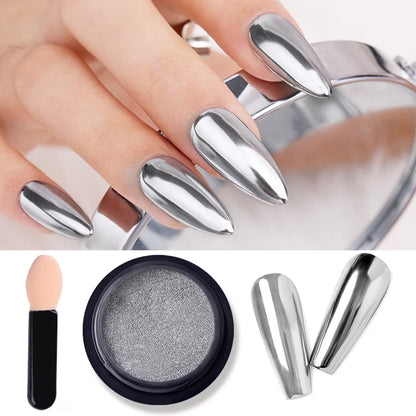 1Box Nail Mirror Glitter Powder Metallic Colorful Dust