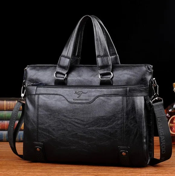 men's briefcase 15in computer bag male leather briefcase for men shoulder laptop bag office Casual sacoche a case for documents