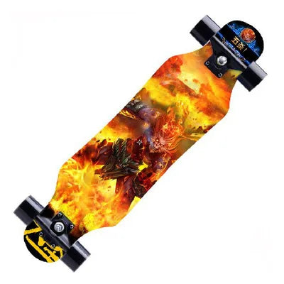 79cm/31" Beginner Skateboard Longboard Maple Flat-Plate Double Rocker Board Steel Bearing PU Wheels Children Adult Skate Board