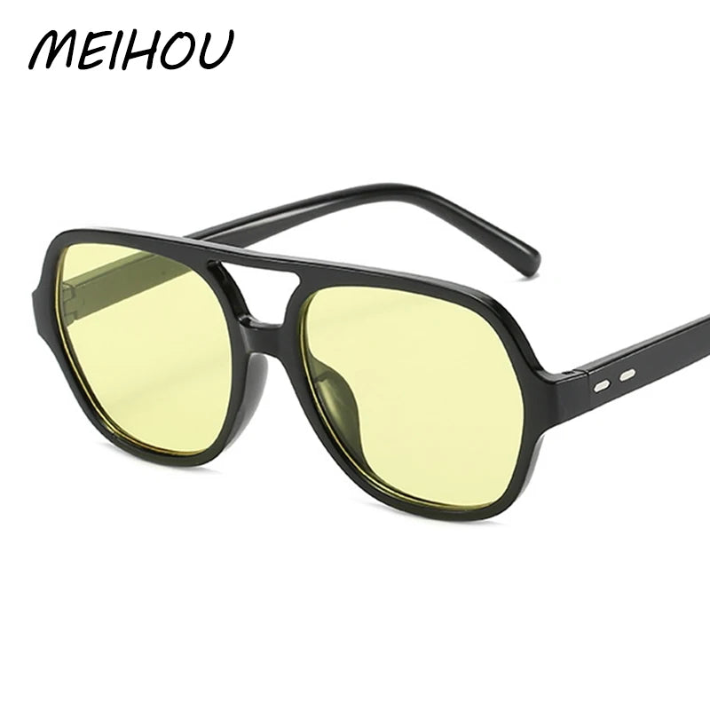 Vintage Men Sunglasses Classic Brand Designer Fashion Double Bridges Female Sunglasses Male Retro popular ins shades