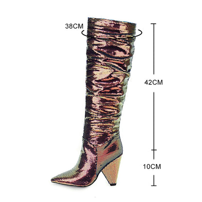 Slouch Wrinkle Women Boots