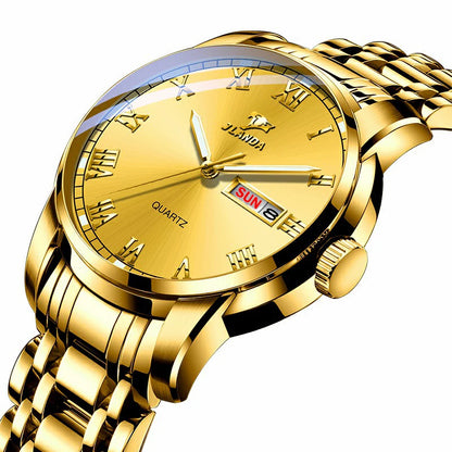 Relojes Hombre Top Brand Watches Men Quartz Business Sport Watches Luxury Gold Stainless Steel Waterproof Date Wrist Watch 2023