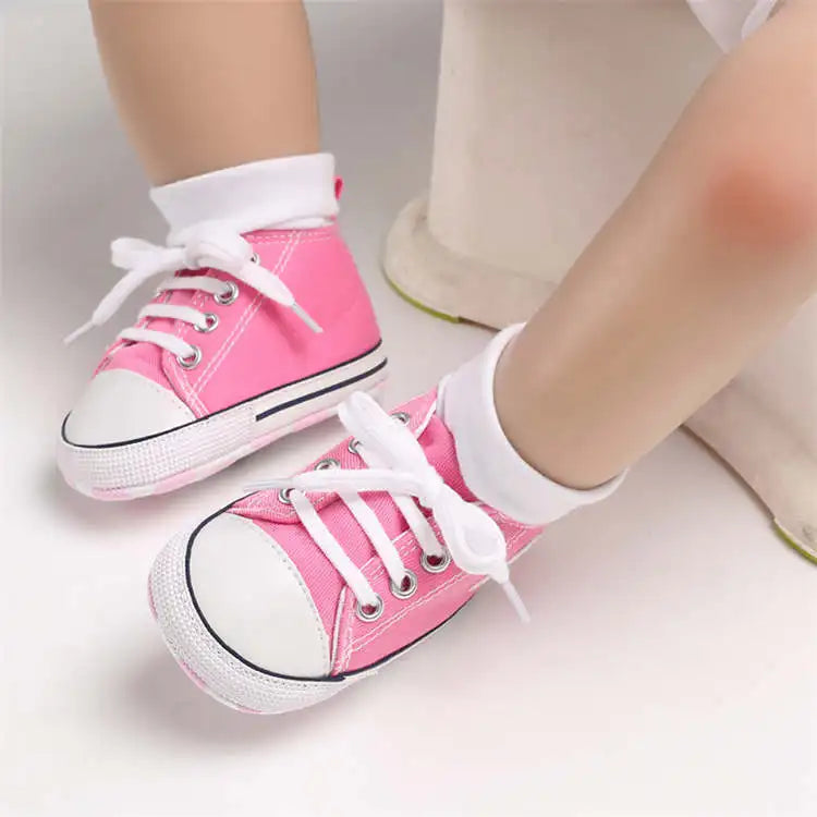 KIDSUN Baby Shoes Canvas Sneakers Newborn Multicolor Baby Boy Girl First Walker Shoes Infant Toddler Anti-slip Baby Sports Shoes