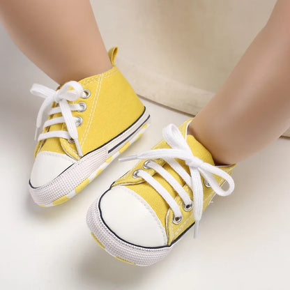 KIDSUN Baby Shoes Canvas Sneakers Newborn Multicolor Baby Boy Girl First Walker Shoes Infant Toddler Anti-slip Baby Sports Shoes