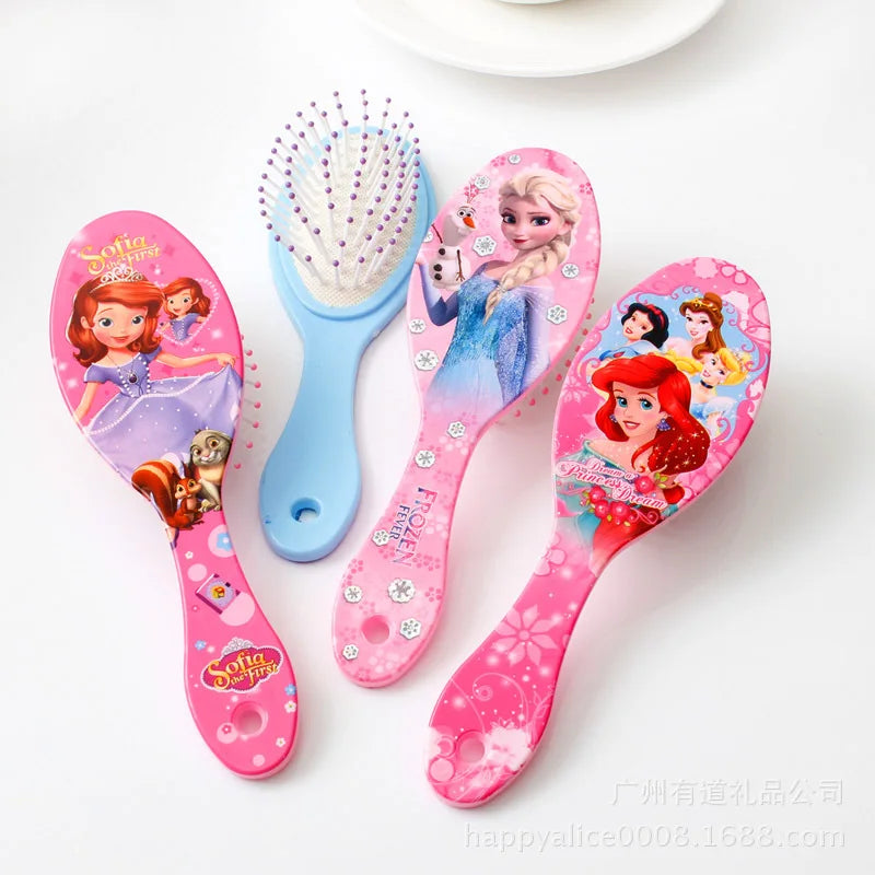 Disney Frozen Comb for Girls Princess Minnie Mouse Hair Brushes Hair Care Baby Girl  Mickey Hair Comb Toys