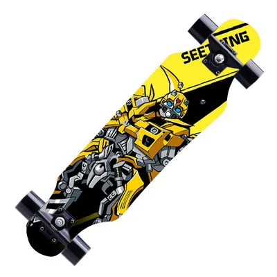 79cm/31" Beginner Skateboard Longboard Maple Flat-Plate Double Rocker Board Steel Bearing PU Wheels Children Adult Skate Board