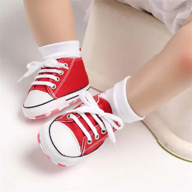 KIDSUN Baby Shoes Canvas Sneakers Newborn Multicolor Baby Boy Girl First Walker Shoes Infant Toddler Anti-slip Baby Sports Shoes