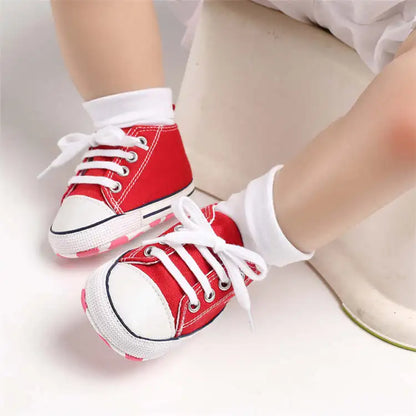 KIDSUN Baby Shoes Canvas Sneakers Newborn Multicolor Baby Boy Girl First Walker Shoes Infant Toddler Anti-slip Baby Sports Shoes