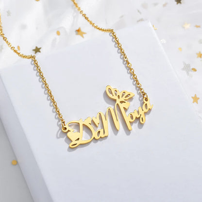 Romantic Custom Name Necklace Stainless Steel