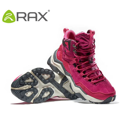 RAX Women Hiking Boots Waterproof Trekking Shoes Lightweight Mountain Climbing Boots Antislip Outdoor Sports Shoes Toursim