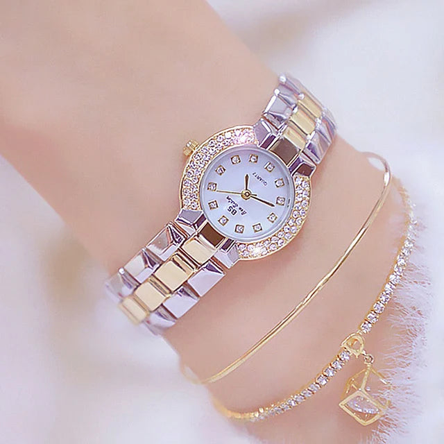 Top Brand Luxury Dress Women Watch Gold Women Wrist Watch Quartz Rhinestone Ladies Watches Female Clock Bayan Kol Saati