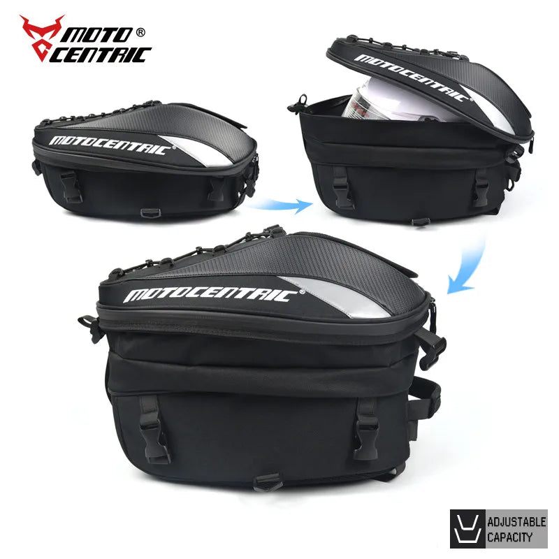 Motocentric Waterproof Motorcycle Tail Bag Multifunction Motorcycle Rear Seat Bag High Capacity Motorcycle Bag Rider Backpack