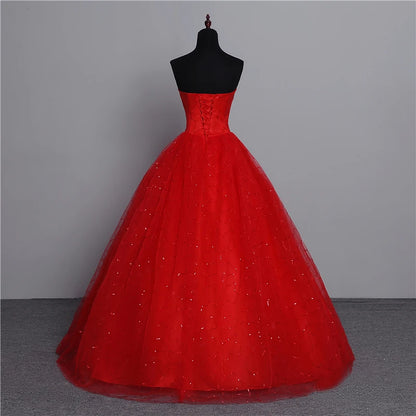 2-28w Real Photo 2021 Fashion Classic Vintage Lace Red Wedding Dresses Plus Size Ball Gown Robe de Mariee Cheap With Crystal Bow