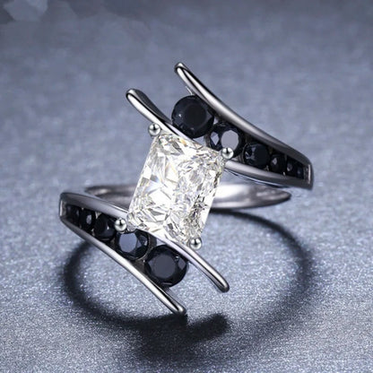 Elegant Square Zircon Women's Ring