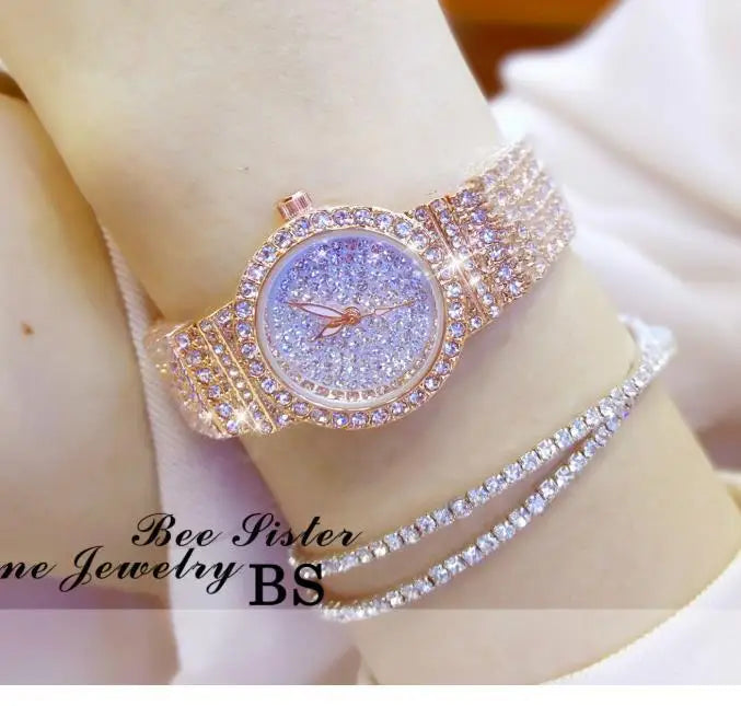 Bee Sister Women Bracelet Watches Luxury Brand Small Dial Female Rose Gold Wrist Watches Ladies 2024 For Gift Bayan Kol Saati