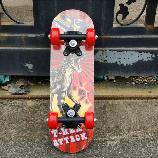 17 Inches Child Skateboard Maple Double Rock Skate Board Patin Skates Kids Skateboarding Cartoon Sticker Kids Griptape Longboard