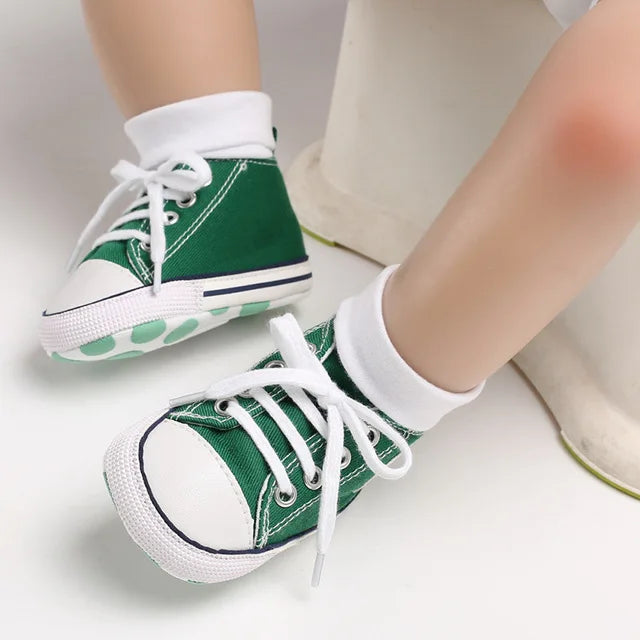 KIDSUN Baby Shoes Canvas Sneakers Newborn Multicolor Baby Boy Girl First Walker Shoes Infant Toddler Anti-slip Baby Sports Shoes