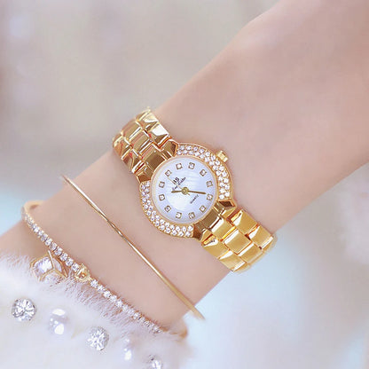 Top Brand Luxury Dress Women Watch Gold Women Wrist Watch Quartz Rhinestone Ladies Watches Female Clock Bayan Kol Saati