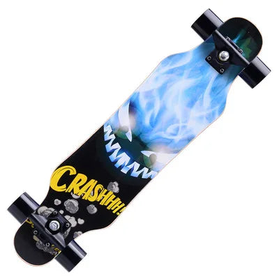 79cm/31" Beginner Skateboard Longboard Maple Flat-Plate Double Rocker Board Steel Bearing PU Wheels Children Adult Skate Board