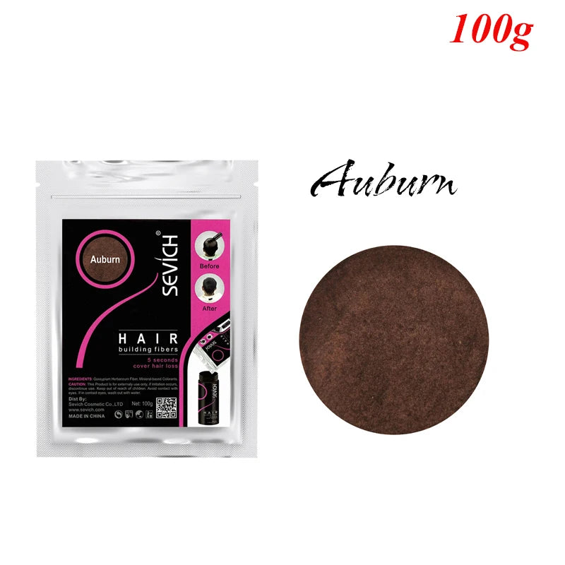 Sevich 100g 10 Color Keratin Hair Loss Building Fiber Hair Growth Fiber Refill Hair Loss Concealer Blender 50g Hair Care Product