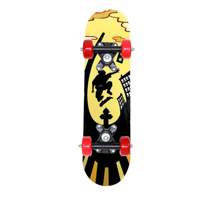 Children Skateboard Four Wheel Skate Board Kid Scooter Longboard Pulley Wheel Double Rocker Maple Skateboard Alloy Roller Board