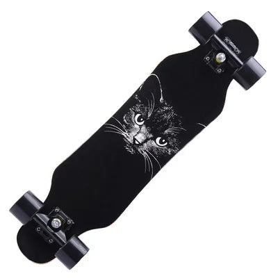 79cm/31" Beginner Skateboard Longboard Maple Flat-Plate Double Rocker Board Steel Bearing PU Wheels Children Adult Skate Board