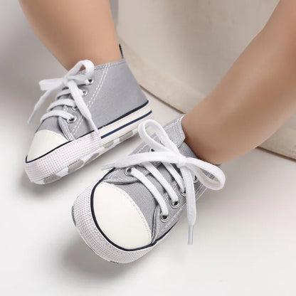 KIDSUN Baby Shoes Canvas Sneakers Newborn Multicolor Baby Boy Girl First Walker Shoes Infant Toddler Anti-slip Baby Sports Shoes