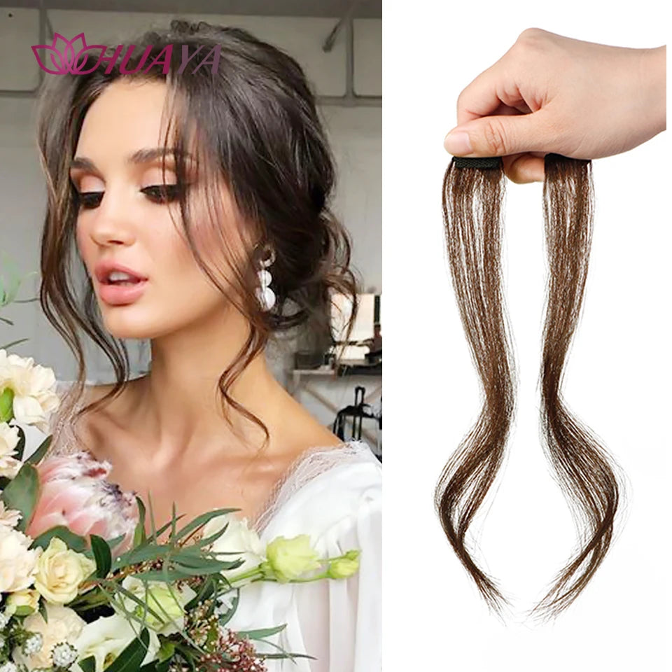 HUAYA Synthetic Hair Bangs Clips Front Side Long Bangs Fake Fringe Clip In Hair Extensions Accessories for Women