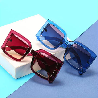 Square Clear Shades Sunglasses Woman 2024 Big Frame Rectangle Sun Glasses For Women Fashion 2020 Designer UV400 Eyewear