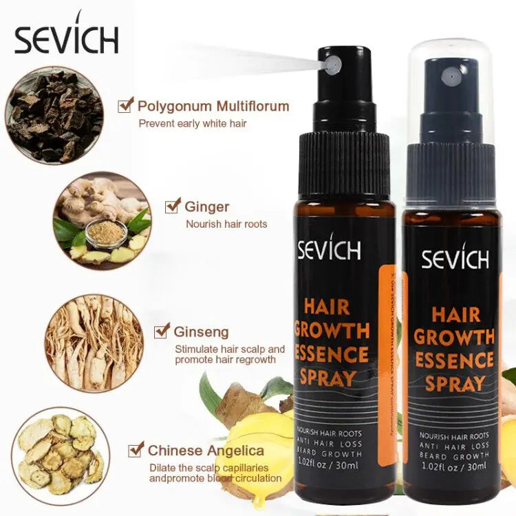 Sevich Ginger Fast Hair Growth Spray Anti Preventing Hair Loss Liquid Damaged Hair Repair Growing Spray Anti-Loss Hair Treatment