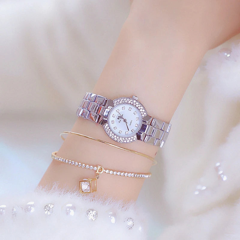 Top Brand Luxury Dress Women Watch Gold Women Wrist Watch Quartz Rhinestone Ladies Watches Female Clock Bayan Kol Saati