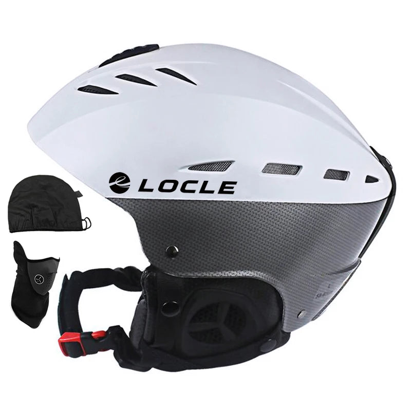 LOCLE Ski Helmet Men Women Children Kids CE Safety Winter Sports Snow Skiing Snowmobile Snowboard Skateboard Helmet Size 52-61cm