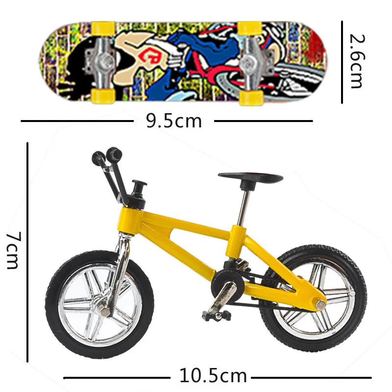 1Set Mini Scooter Two Wheel Scooter Children's Educational Toys Finger Scooter Bike Finger Skateboard Birthday Gift for Boys