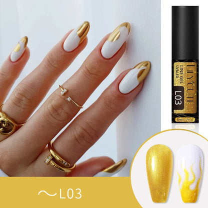 LILYCUTE 5ML Reflective Glitter Liner Gel Polish Nail Art